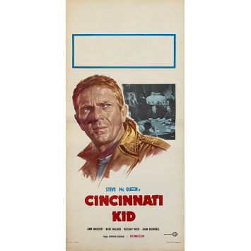 CINCINNATI KID Movie Poster- 13x28 in. - 1965 - Norman Jewison, Steve McQueen