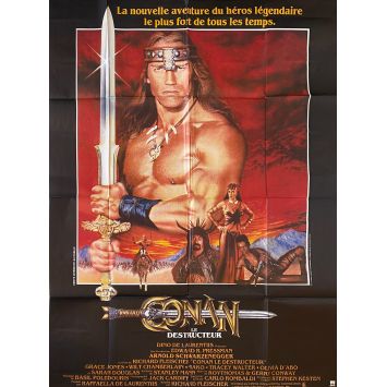 CONAN LE DESTRUCTEUR Affiche de film- 120x160 cm. - 1984 - Arnold Schwarzenegger, Richard Fleisher