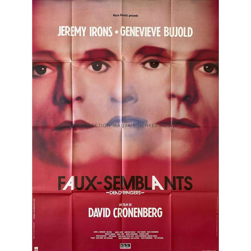 FAUX SEMBLANTS Affiche de film- 120x160 cm. - 1988 - Jeremy Irons, David Cronenberg