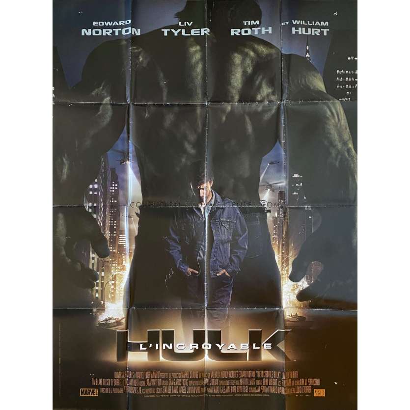 L'INCROYABLE HULK Affiche de film- 120x160 cm. - 2008 - Edward Norton, Louis Leterrier