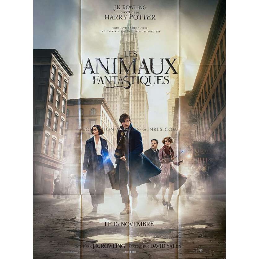 FANTASTIC BEASTS Movie Poster- 47x63 in. - 2016 - David Yates, Eddie Redmayne