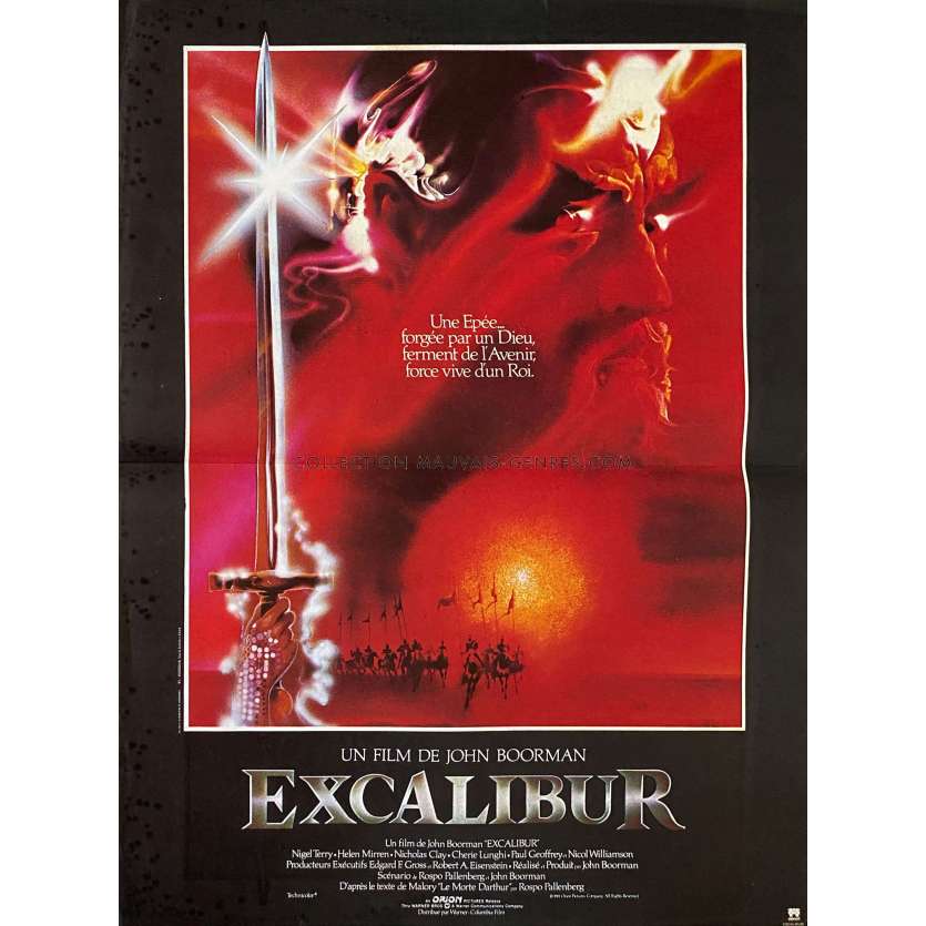 EXCALIBUR Movie Poster- 15x21 in. - 1981 - John Boorman, Nigel Terry, Helen Mirren