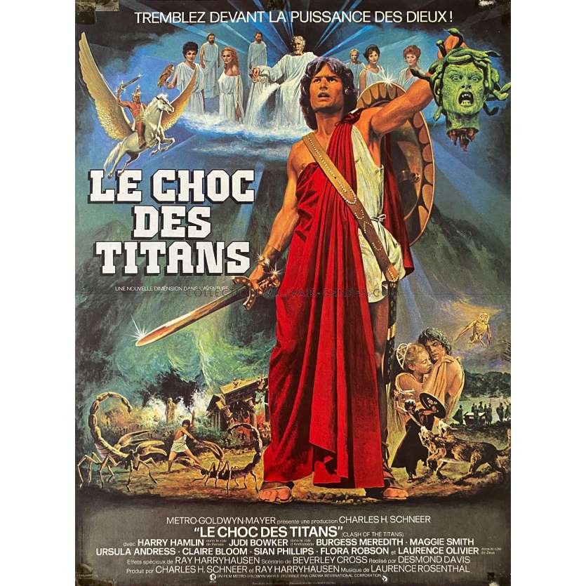LE CHOC DES TITANS Affiche de film- 40x54 cm. - 1981/R2023 - Lawrence Oliver, Desmond Davis