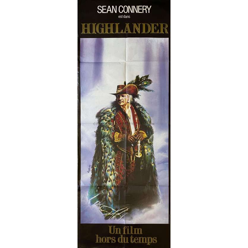 HIGHLANDER Movie Poster Connery Style. - 23x63 in. - 1985/R2023 - Russel Mulcahy, Christophe Lambert