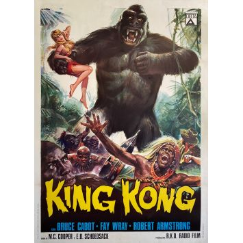 KING KONG Linen Movie Poster- 39x55 in. - 1933/R1966 - Merian C. Cooper, Fay Wray