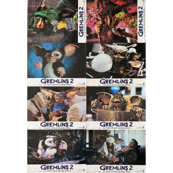 GREMLINS 2 Lobby Cards x8 with original envelope. - 12x15 in. - 1990 - Joe Dante, Zach Galligan