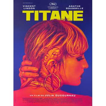 TITANE Affiche de film Pré-Cannes - 40x60 cm. - 2021 - Vincent Lindon, Agathe Rousselle, Julia Ducournau