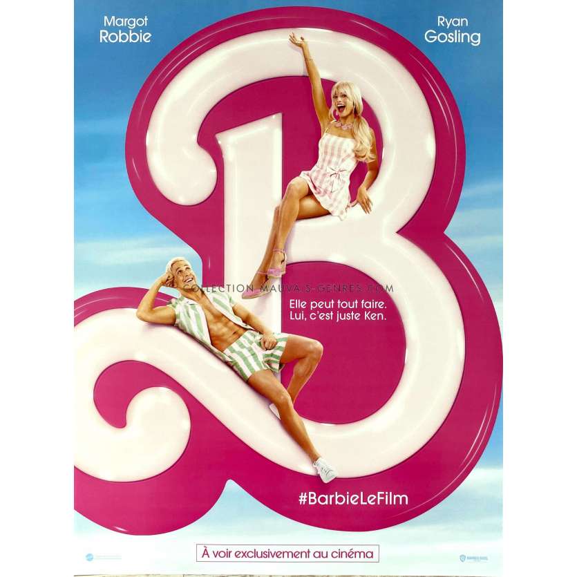 BARBIE Movie Poster Style B - 15x21 in. - 2023 - Greta Gerwig, Margot Robbie, Ryan Gosling