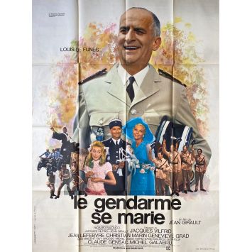 LE GENDARME SE MARIE Affiche de film- 120x160 cm. - 1968 - Louis de Funès, Jean Girault