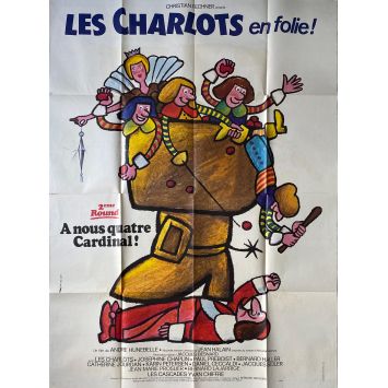 LES CHARLOTS EN FOLIE Affiche de film- 120x160 cm. - 1974 - Gérard Rinaldi, André Hunebelle