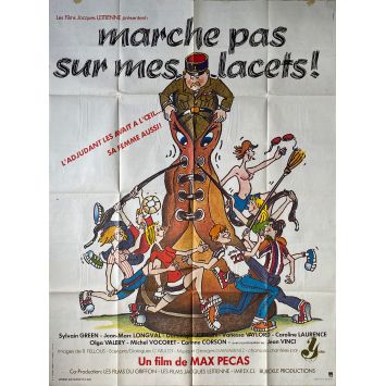 MARCHE PAS SUR MES LACETS Affiche de film- 120x160 cm. - 1977 - Sylvain Chamarande, Max Pécas