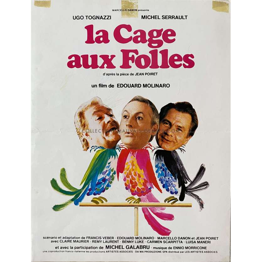 LA CAGE AUX FOLLES Synopsis 2 pages. - 24x30 cm. - 1978 - Michel Serrault, Edouard Molinaro