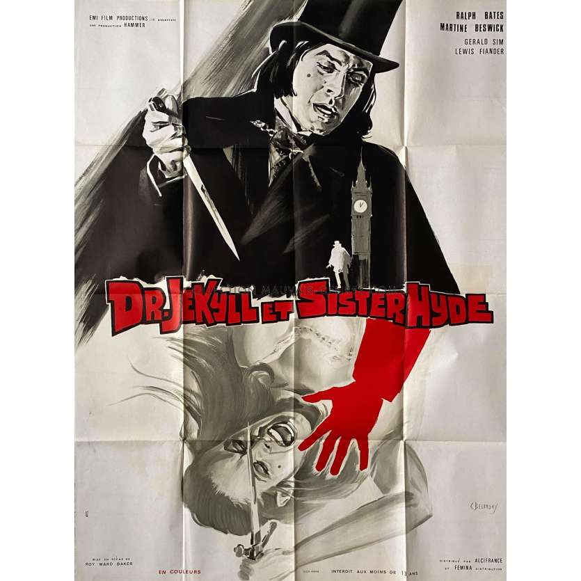 DR. JEKYLL ET SISTER HYDE Affiche de film- 120x160 cm. - 1971 - Martine Beswick , Roy Ward Baker