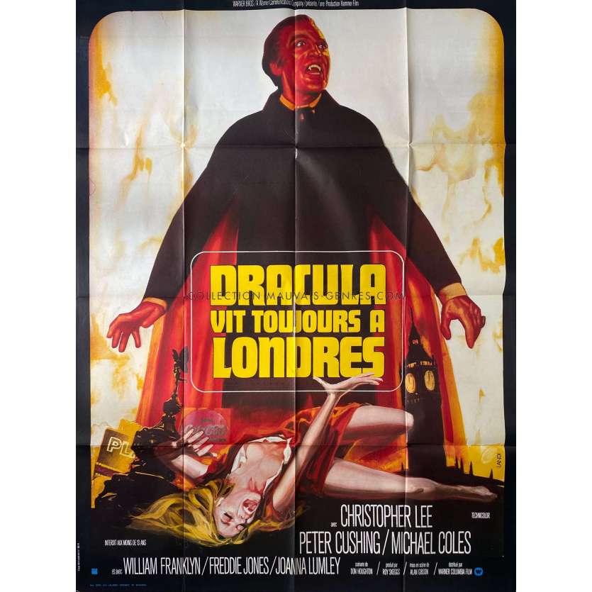 DRACULA VIT TOUJOURS A LONDRES Affiche de film- 120x160 cm. - 1973 - Christopher Lee, Alan Gibson