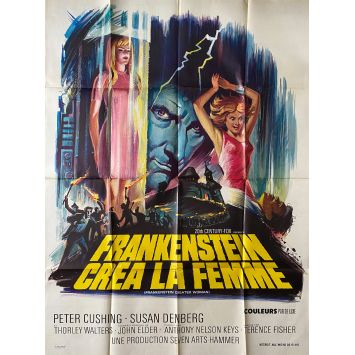 FRANKENSTEIN CREA LA FEMME Affiche de film- 120x160 cm. - 1967 - Peter Cushing, Terence Fisher