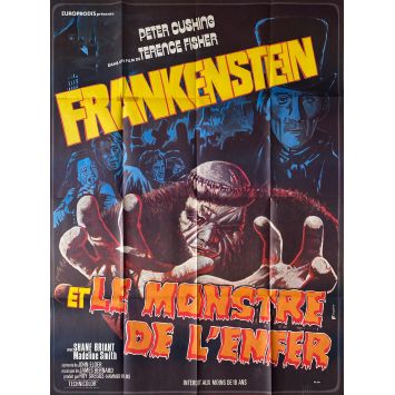 FRANKENSTEIN ET LE MONSTRE DE L'ENFER Affiche de film- 120x160 cm. - 1974 - Peter Cushing, Terence Fisher