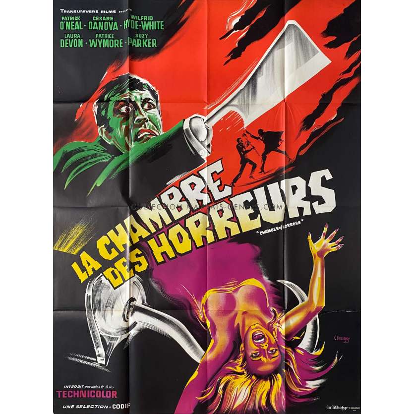 LA CHAMBRE DES HORREURS Affiche de film- 120x160 cm. - 1966 - Patrick O'Neal, Hy Averback