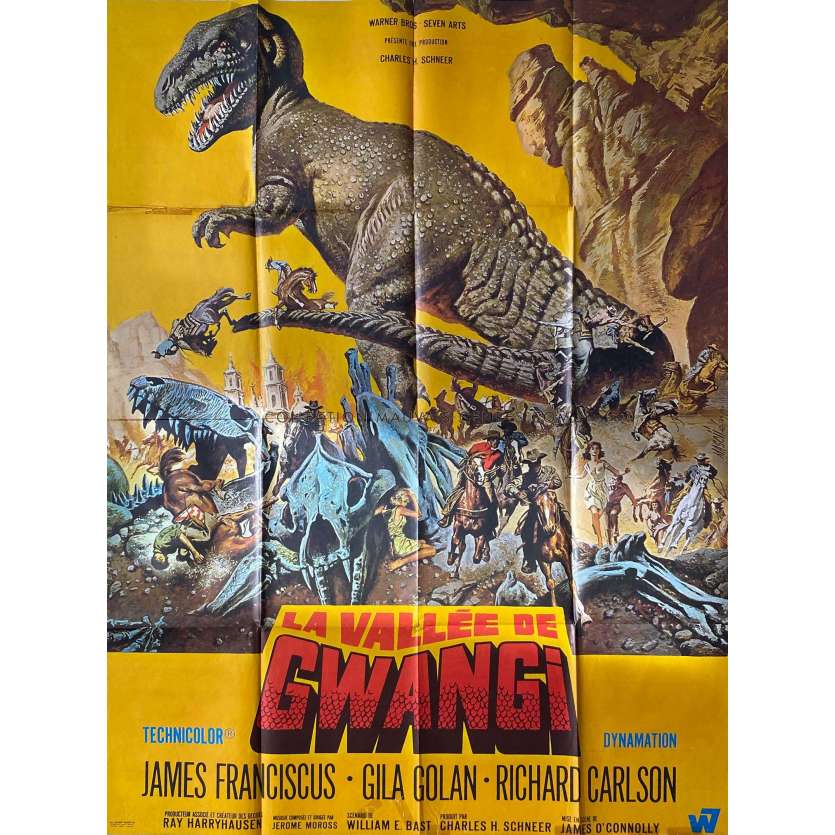 LA VALLEE DE GWANGI Affiche de film- 120x160 cm. - 1969 - James Franciscus, Ray Harryhausen