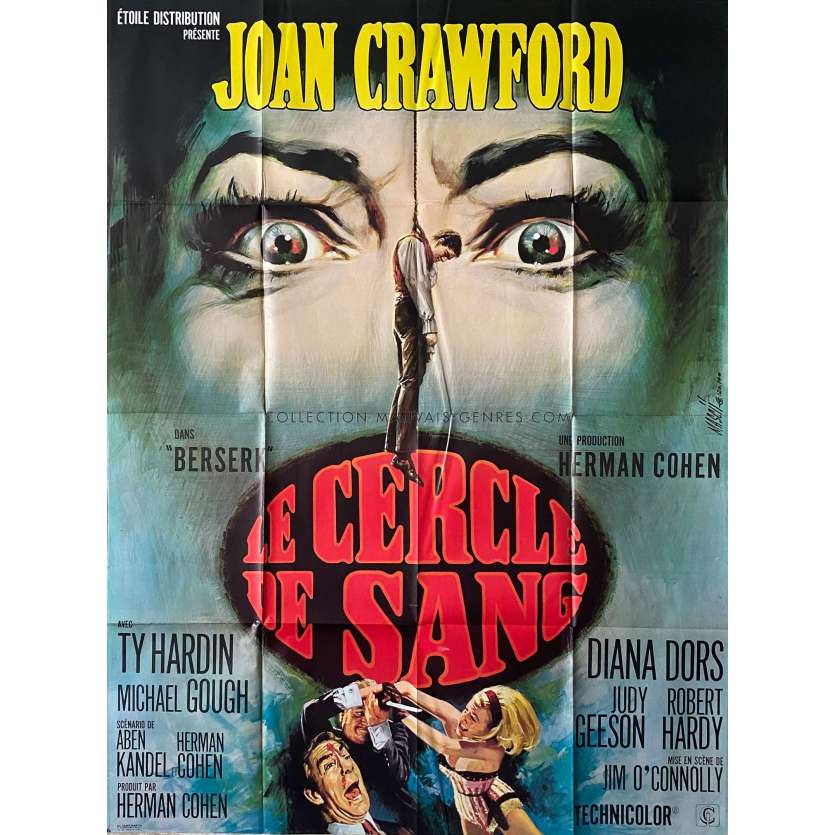 LE CERCLE DE SANG Affiche de film- 120x160 cm. - 1967 - Joan Crawford, Jim O'Connolly