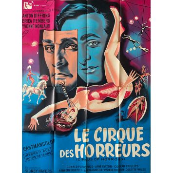 LE CIRQUE DES HORREURS Affiche de film- 120x160 cm. - 1960 - Anton Diffring, Sidney Hayers