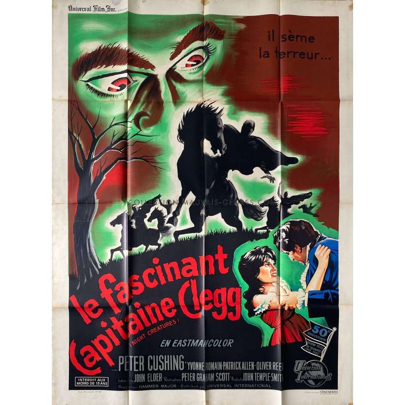 LE FASCINANT CAPITAINE CLEGG Affiche de film- 120x160 cm. - 1962 - Peter Cushing, Peter Graham Scott