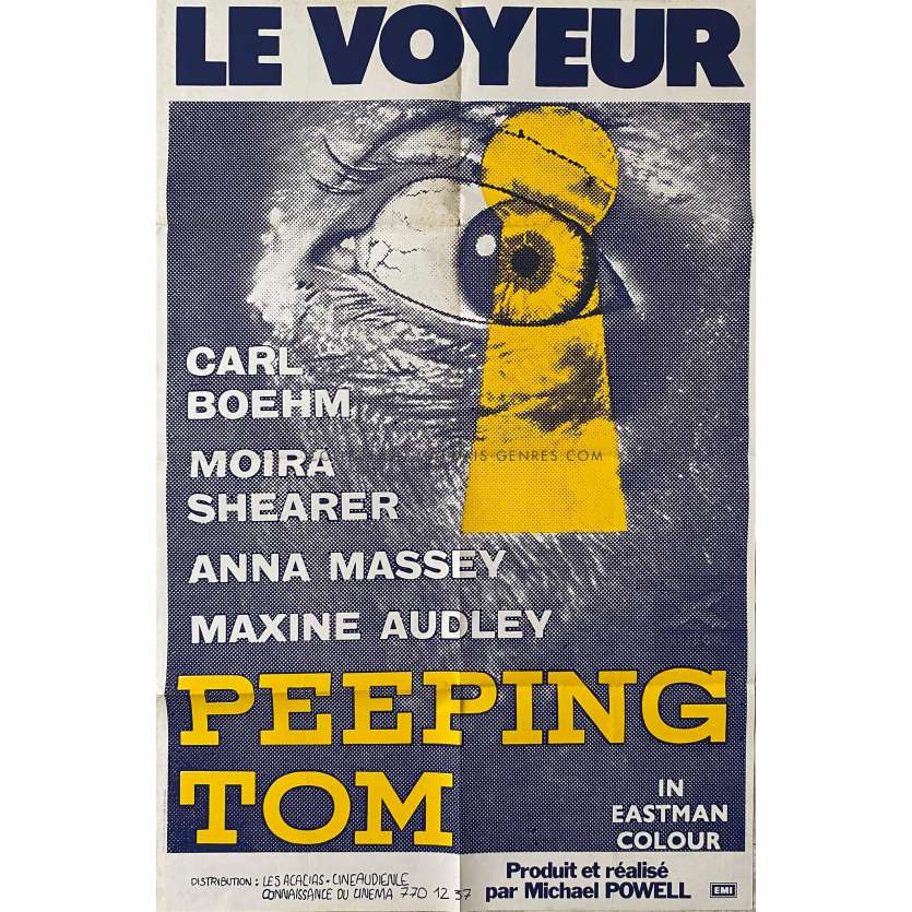 PEEPING TOM Movie Poster- 32x47 in. - 1960/R1980 - Michael Powell, Anna Massey