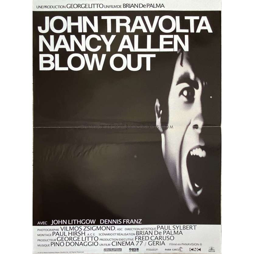 BLOW OUT Affiche de film- 40x60 cm. - 1981/R2012 - John Travolta, Brian de Palma