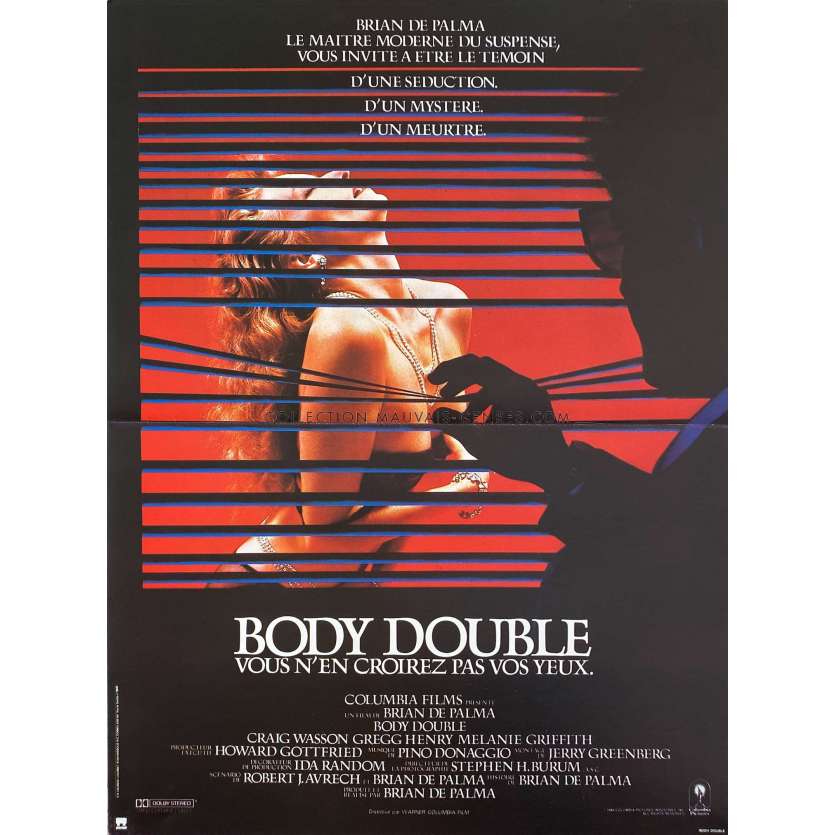 BODY DOUBLE Affiche de film- 40x54 cm. - 1984 - Melanie Griffith, Brian de Palma