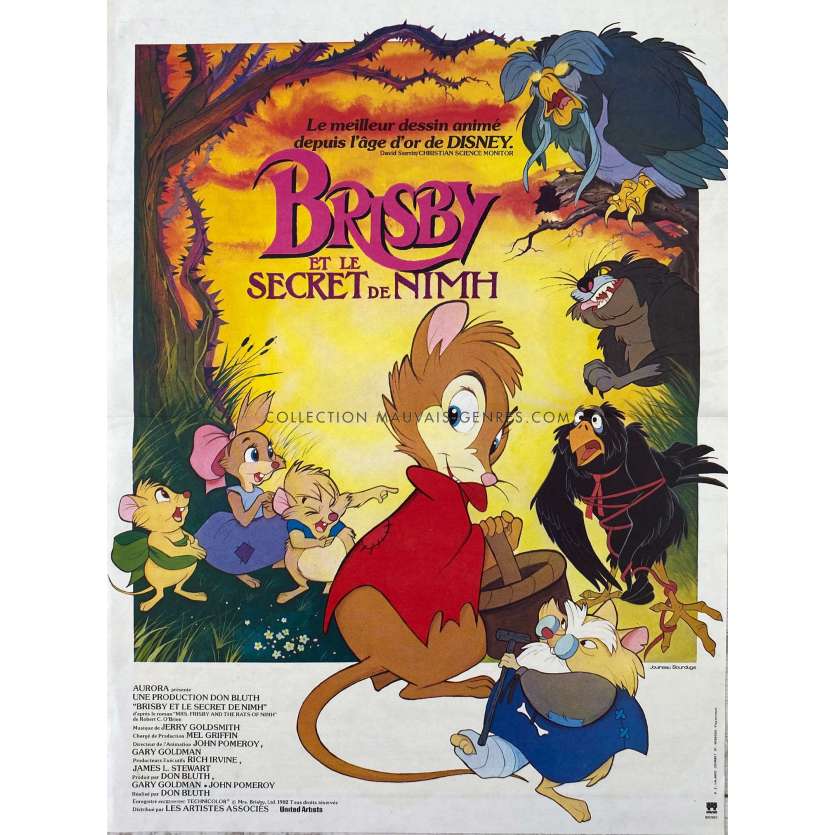 BRISBY ET LE SECRET DE NIMH Affiche de film- 40x54 cm. - 1982 - Elisabeth Hartman, Don Bluth