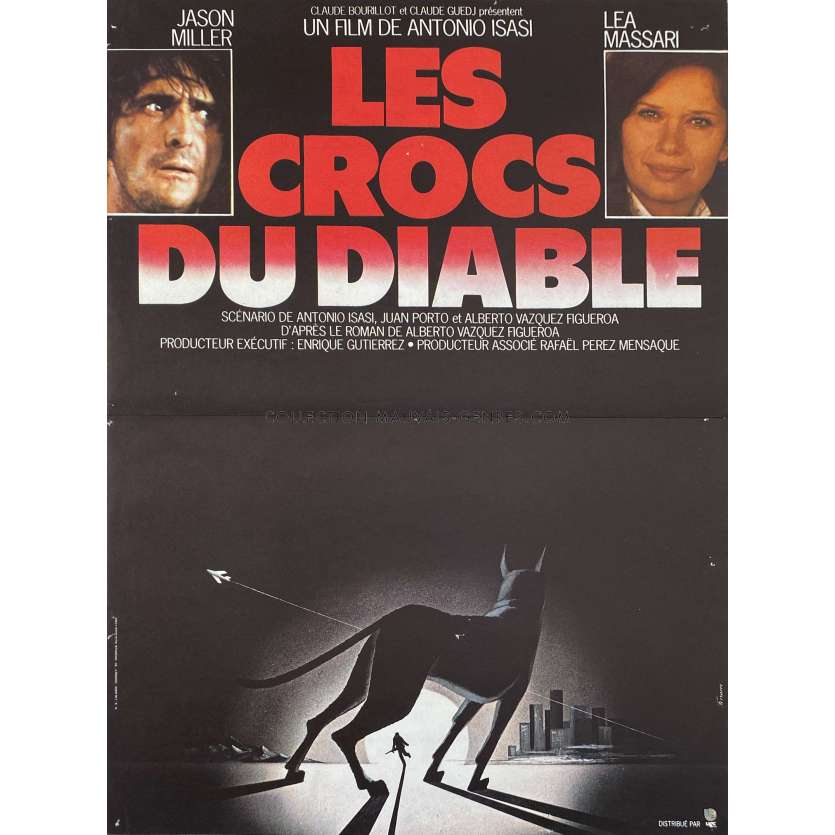 LES CROCS DU DIABLE Affiche de film- 40x54 cm. - 1977 - Jason Miller, Antonio Isasi-Isasmendi