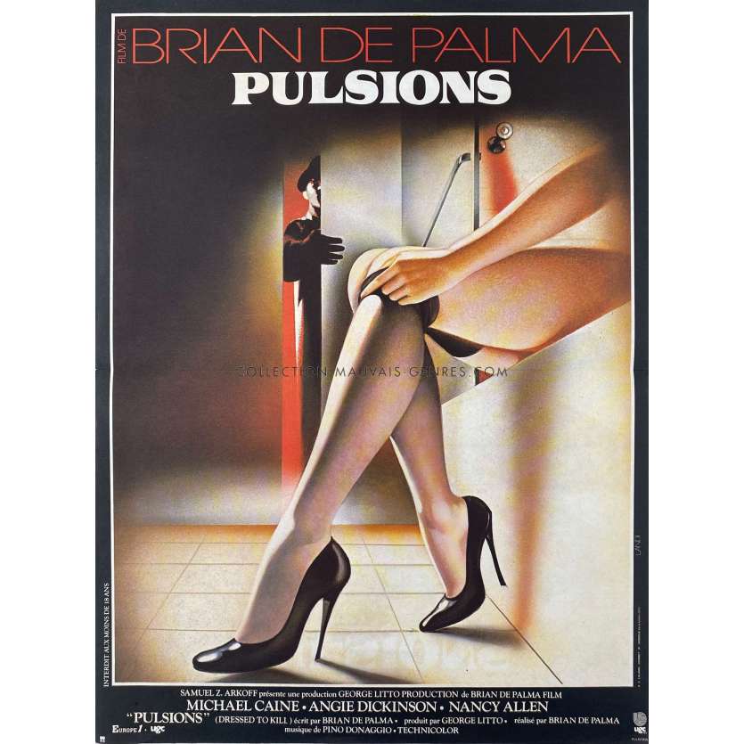 PULSIONS Affiche de film- 40x54 cm. - 1980 - Michael Caine, Brian de Palma