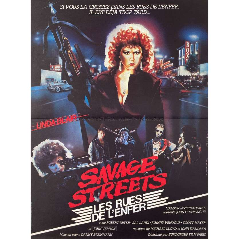 SAVAGE STREETS - LES RUES DE L'ENFER Affiche de film- 40x54 cm. - 1984 - Linda Blair, Danny Steinmann