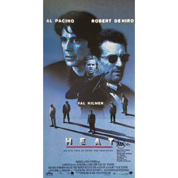 HEAT Affiche de film- 33x78 cm. - 1995 - Robert de Niro, Al Pacino, Michael Mann