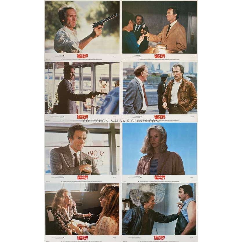 SUDDEN IMPACT Photos de film x8 - 28x36 cm. - 1983 - Sondra Locke, Clint Eastwood