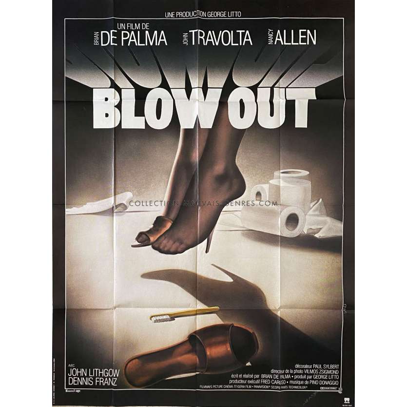 BLOW OUT Affiche de film- 120x160 cm. - 1981 - John Travolta, Brian de Palma