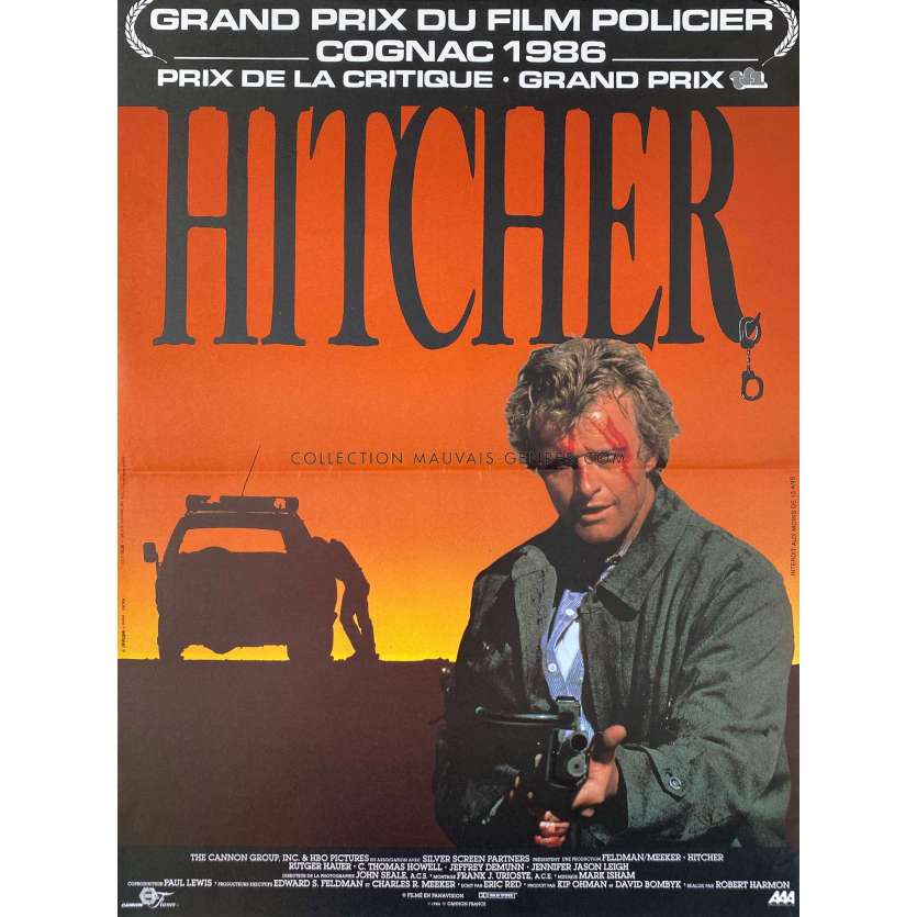 HITCHER Affiche de film 40x54 - 1983 - Rutger Hauer