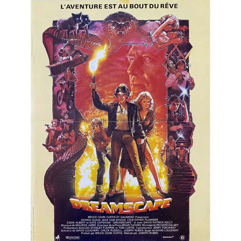 DREAMSCAPE Affiche de film- 40x54 cm. - 1984 - Dennis Quaid, Joseph Ruben