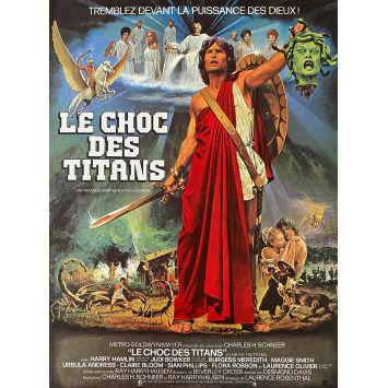 CLASH OF THE TITANS Movie Poster- 15x21 in. - 1981 - Desmond Davis, Lawrence Oliver