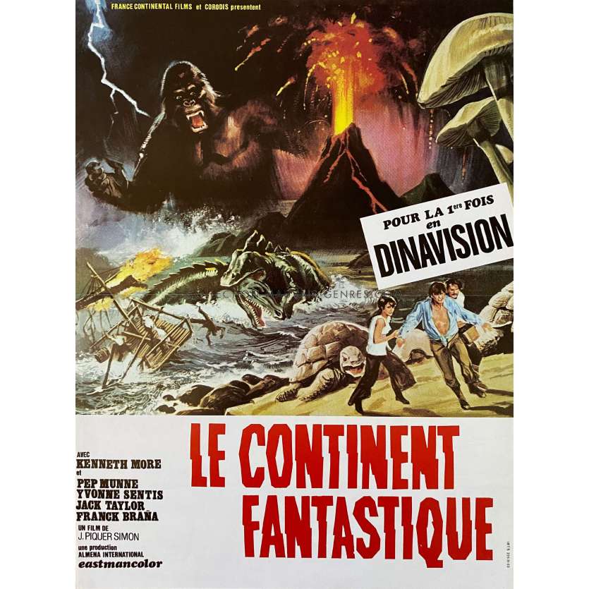LE CONTINENT FANTASTIQUE Affiche de film- 40x54 cm. - 1977 - Kenneth More, Juan Piquer Simón