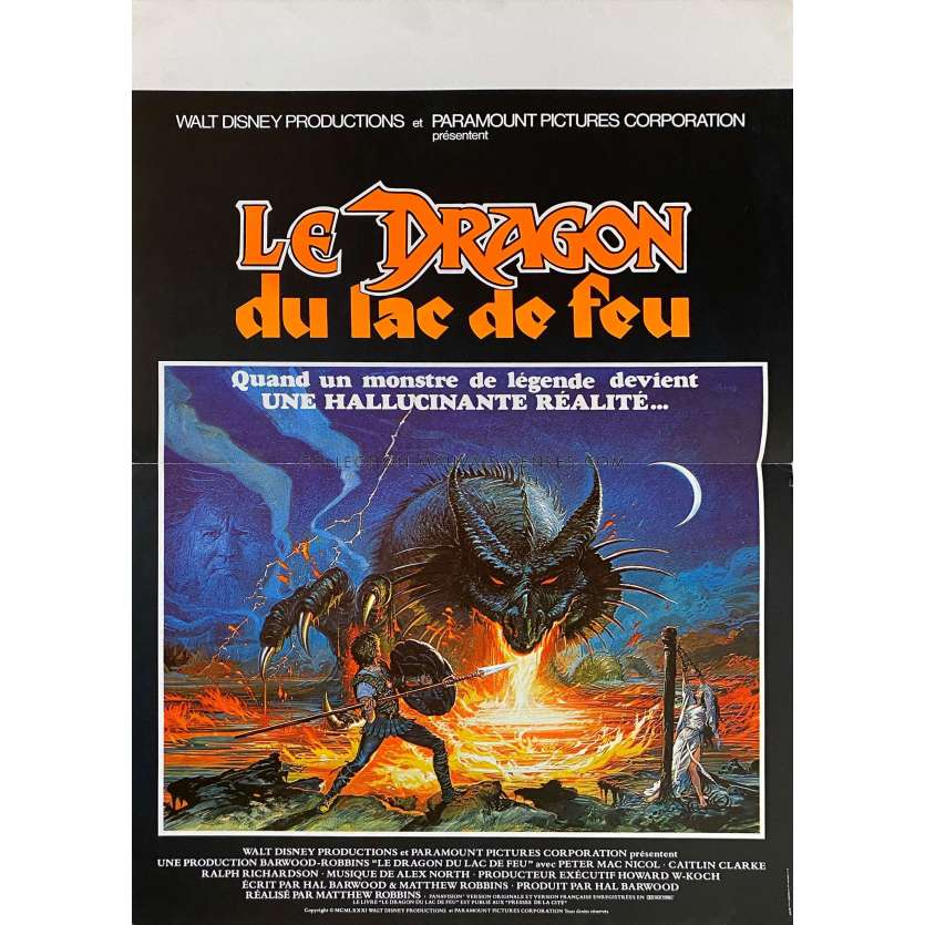 LE DRAGON DU LAC DE FEU Affiche de film- 40x60 cm. - 1981 - Caitlin Clarke, Matthew Robbins