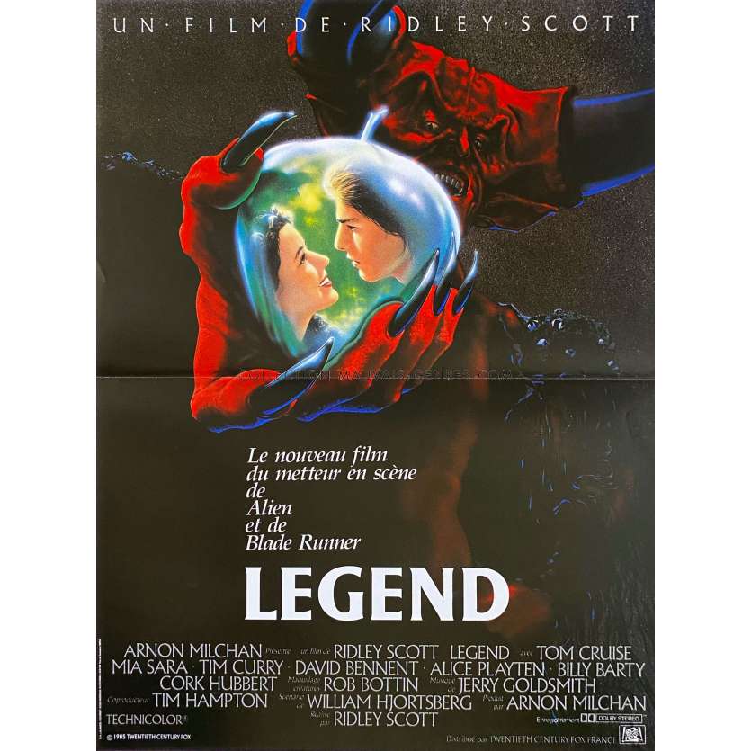 LEGEND Affiche de film- 40x54 cm. - 1986 - Tom Cruise, Ridley Scott