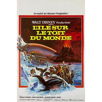 THE ISLAND AT THE TOP OF THE WORLD Movie Poster- 15x21 in. - 1974 - Robert Stevenson, David Hartman, Donald Sinden