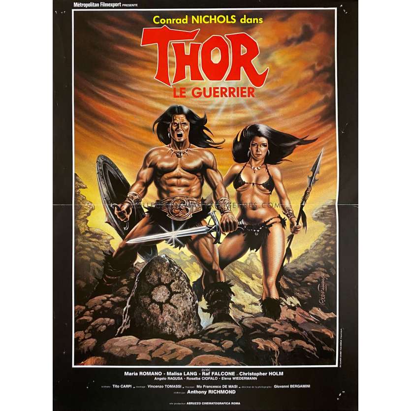 THOR THE CONQUEROR Movie Poster- 15x21 in. - 1983 - Tonino Ricci, Bruno Minitti