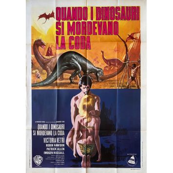 WHEN DINOSAURS RULED THE EARTH Movie Poster- 39x55 in. - 1970 - Val Guest, Victoria Vetri