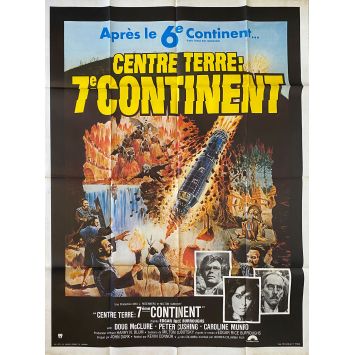 CENTRE TERRE 7E CONTINENT Affiche de film- 120x160 cm. - 1976 - Peter Cushing, Caroline Munro, Kevin Connor