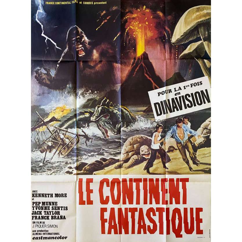 WHERE TIMEBEGAN Movie Poster- 47x63 in. - 1977 - Juan Piquer Simón, Kenneth More