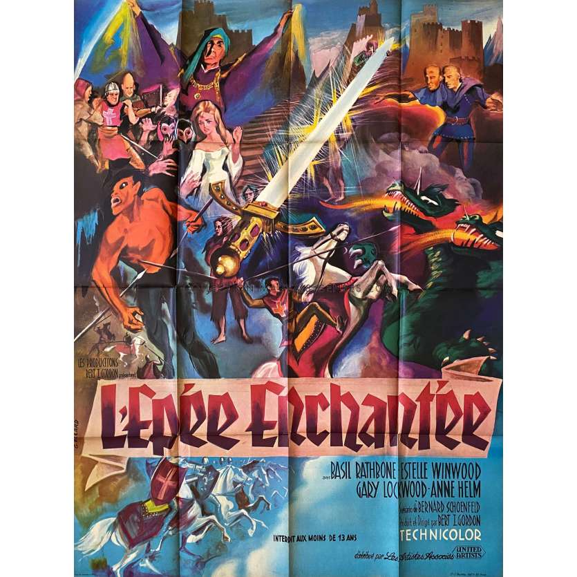 L'EPEE ENCHANTEE Affiche de film- 120x160 cm. - 1962 - Basil Rathbone, Bert I. Gordon