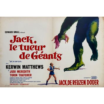 JACK LE TUEUR DE GEANTS (1962) Affiche de film- 35x55 cm. - 1962 - Kerwin Mathews, Nathan Juran