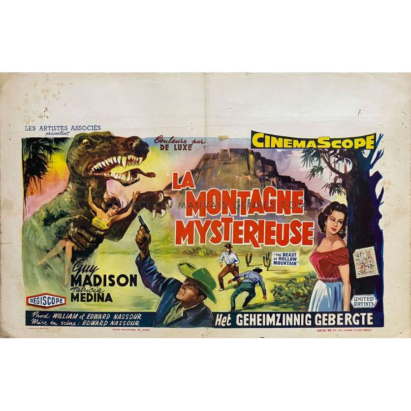 LA MONTAGNE MYSTERIEUSE Affiche de film- 35x55 cm. - 1956 - Guy Madison, Edward Nassour