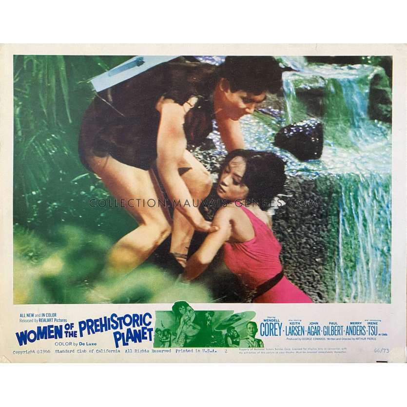 WOMEN OF THE PREHISTORIC PLANET Lobby Card N2 - 11x14 in. - 1966 - Arthur C. Pierce, Wendell Corey